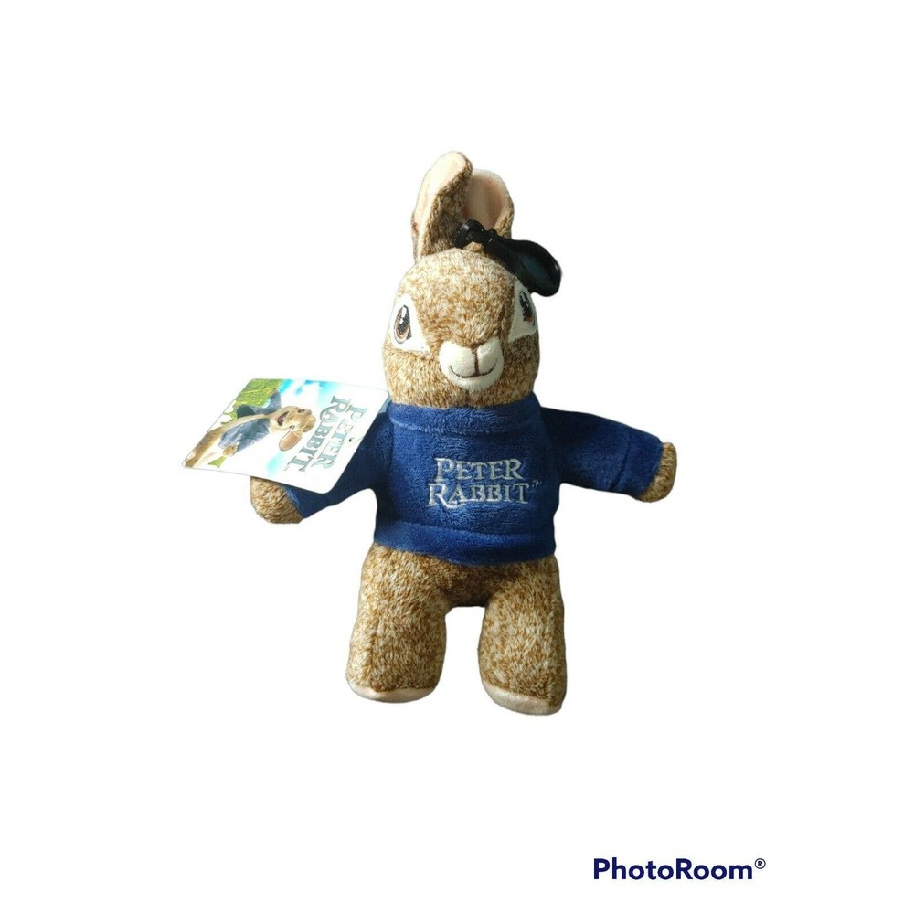 Peter Rabbit 8" Dan Dee Mini Stuffed Plush W/Backpack Key Clip *NWT* Movie 2022